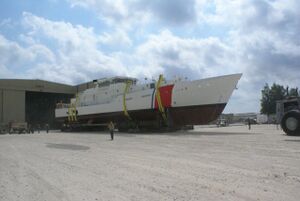 Launching the Sentinel class cutter USCGC Bernard C. Webber -a.jpg